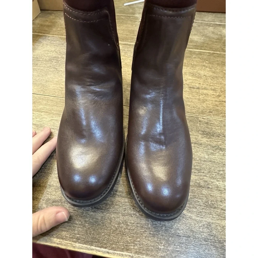 Franco Sarto Women's L-Merina Riding Boots Size 9.5‎ Burgundy Brown